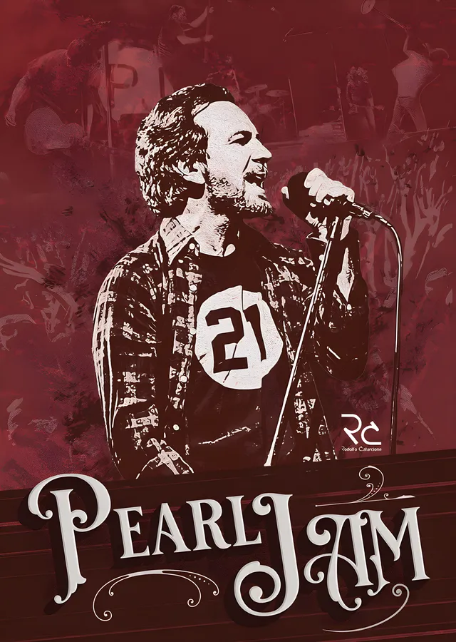 Pearl Jam: Eddie Vedder metal tablo