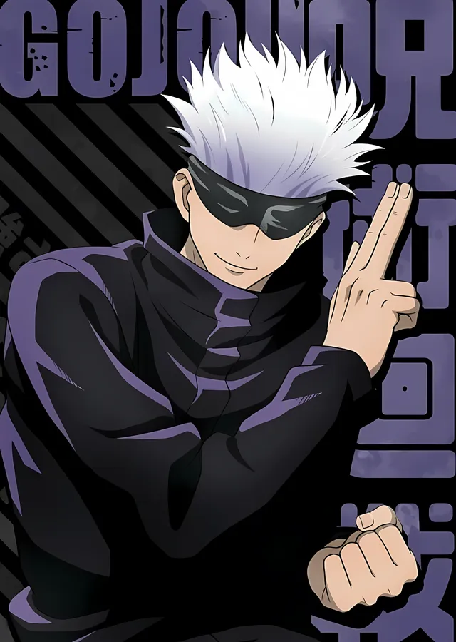 Jujutsu Kaisen - Gojo Satoru: Mor Zemin metal tablo
