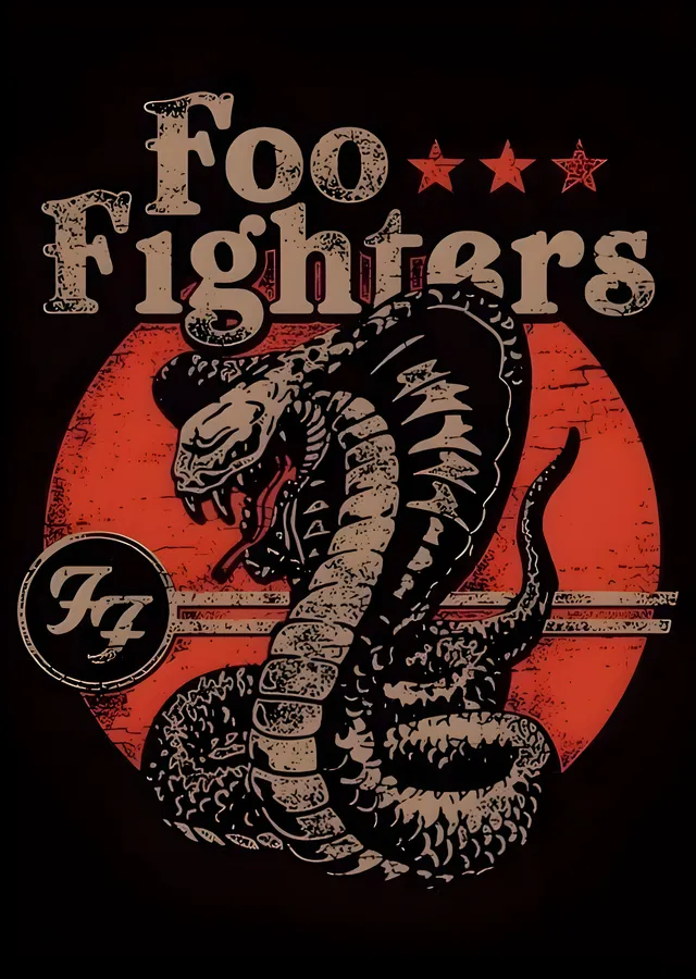 Foo Fighters: Yılan ve Yıldızlar metal tablo