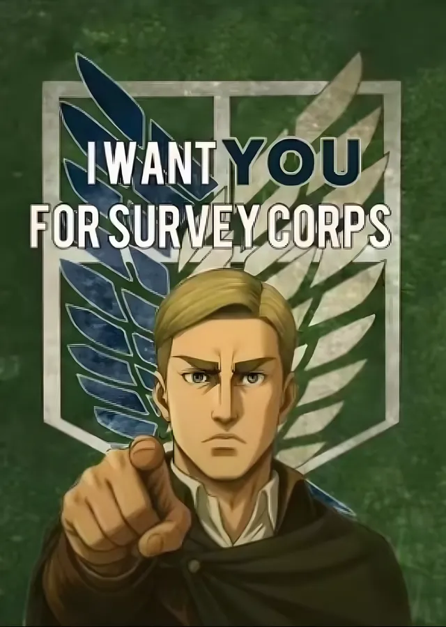 I Want You For Survey Corps metal tablo