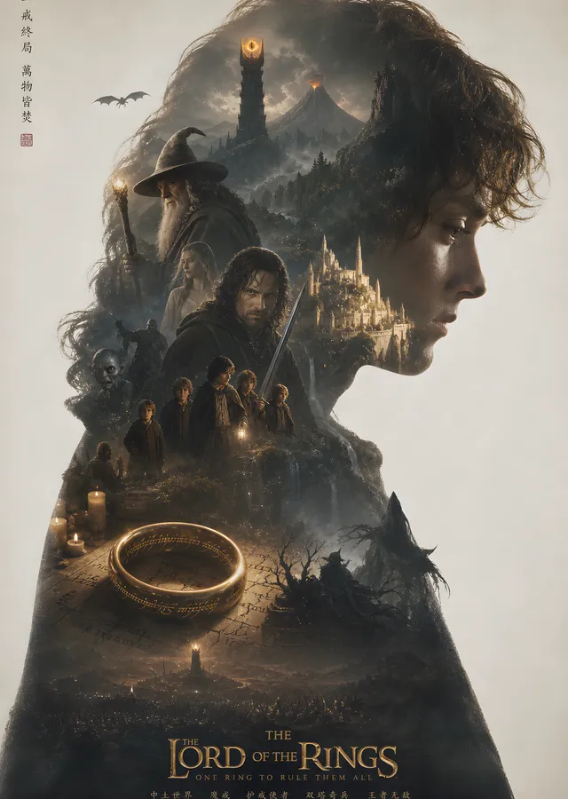 The Lord of the Rings - One Ring to Rule Them All metal tablo