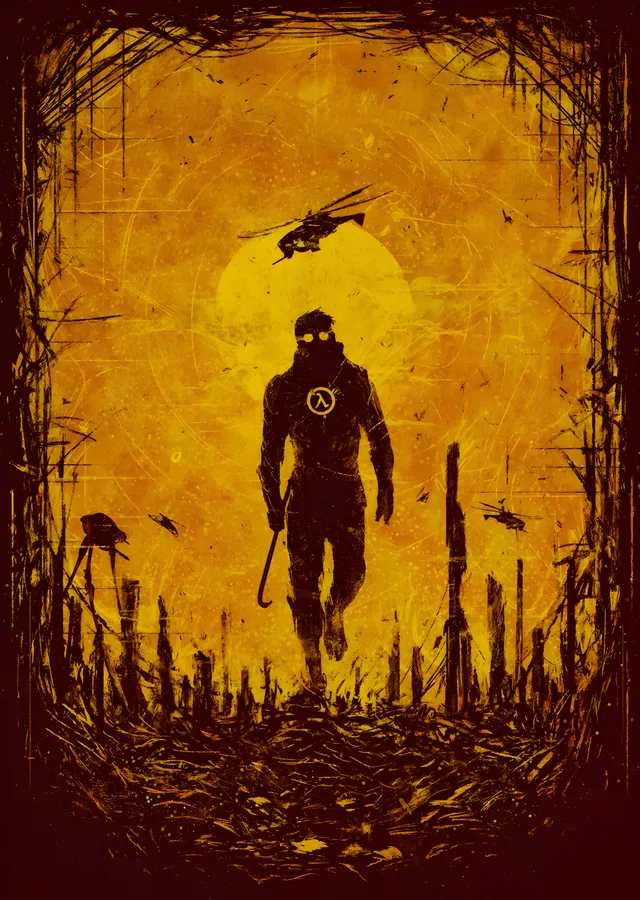 Half-Life 2 - Gordon Freeman metal tablo