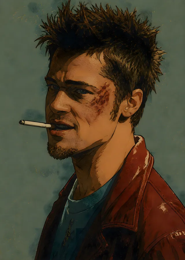 Fight Club: Tyler Durden'in Portresi metal tablo