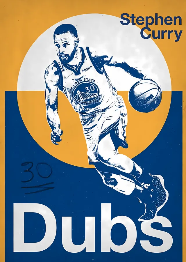 Stephen Curry: Golden State Warriors 30 metal tablo