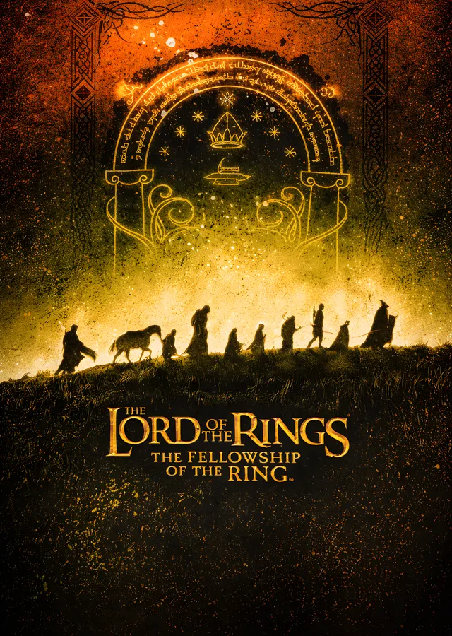The Lord of the Rings: The Fellowship of the Ring - Turuncu metal tablo