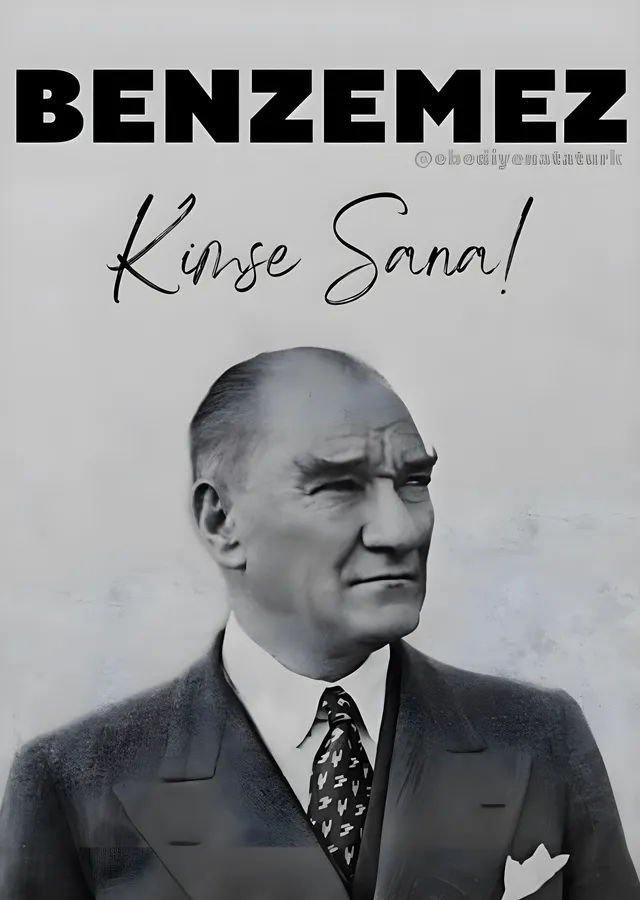 Atatürk: Benzemez Kimse Sana metal tablo
