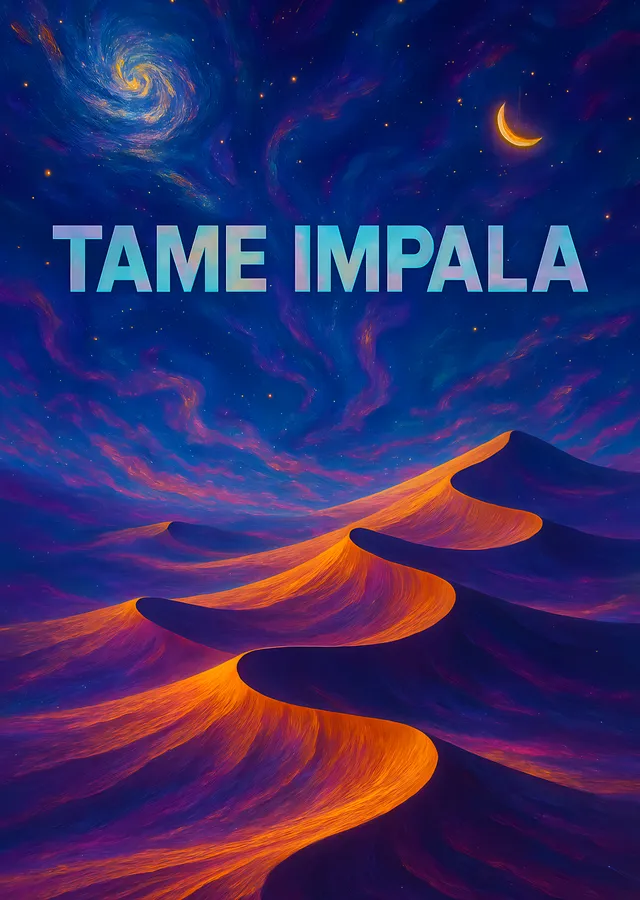 Tame Impala - Çöl metal tablo