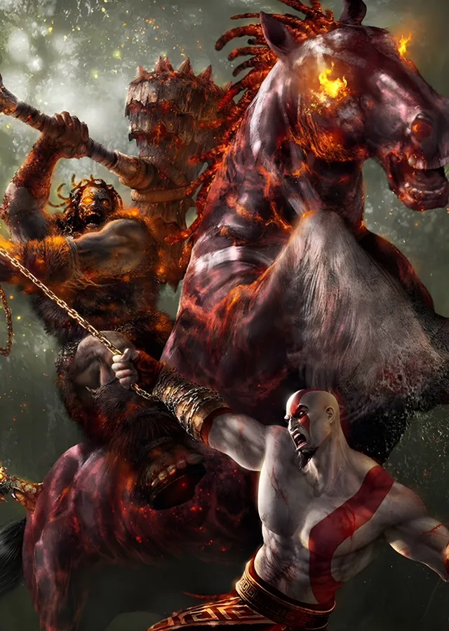God of War: Alevli At metal tablo