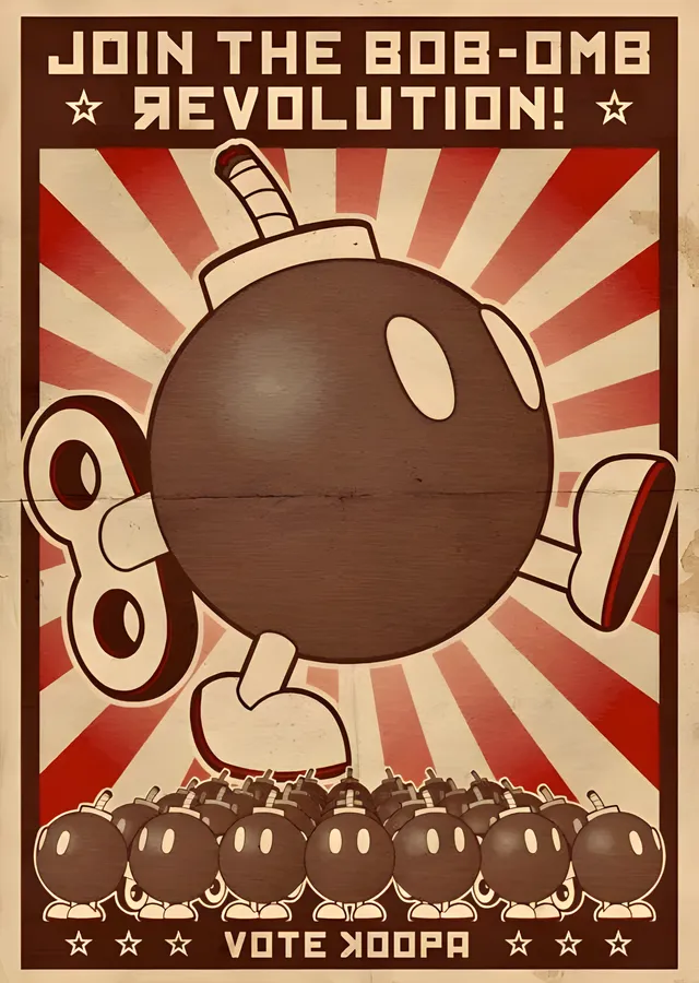 Mario: Bob-omb Devrimi, Koopa'ya Oy Ver metal tablo