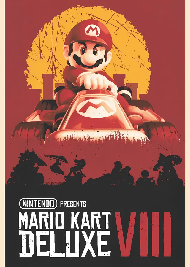 Mario Kart 8 Deluxe metal tablo