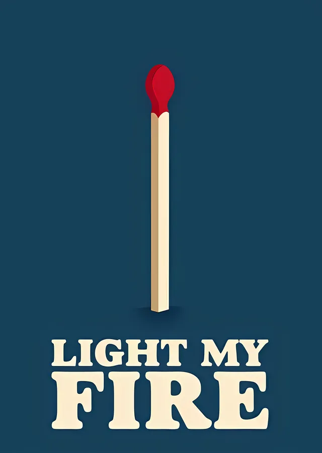 Light My Fire metal tablo