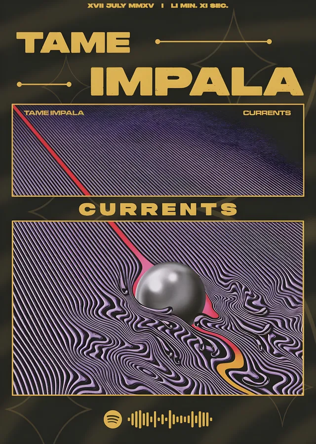 Tame Impala - Currents Plak Kapağı metal tablo