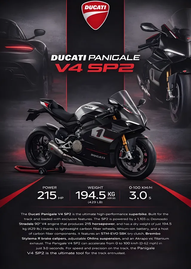 Ducati Panigale V4 SP2 metal tablo