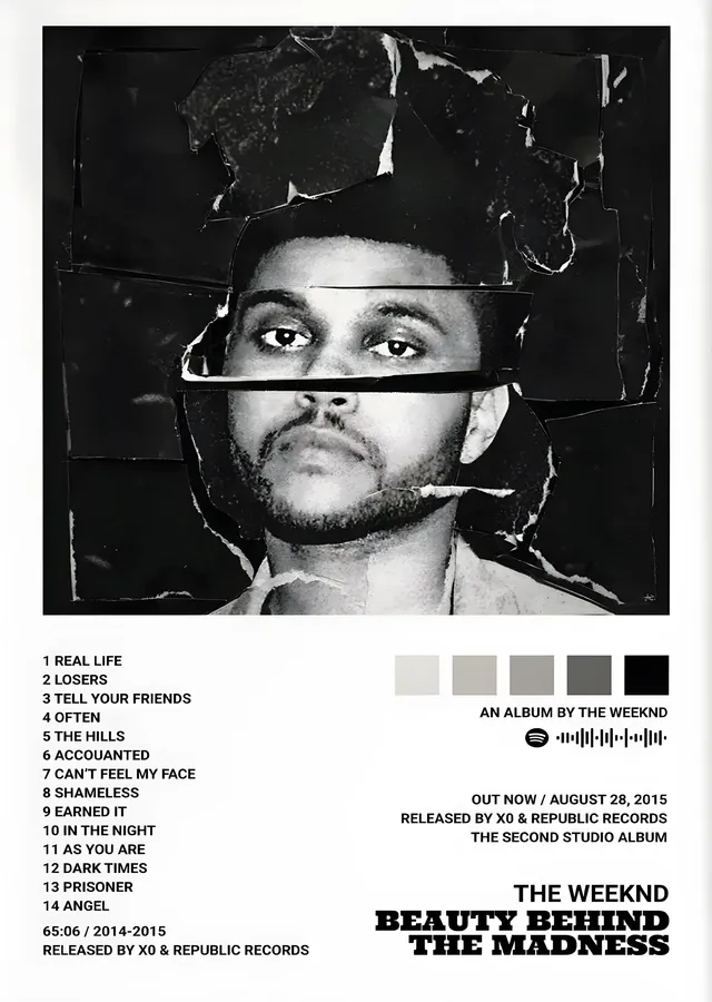 The Weeknd: Beauty Behind The Madness metal tablo