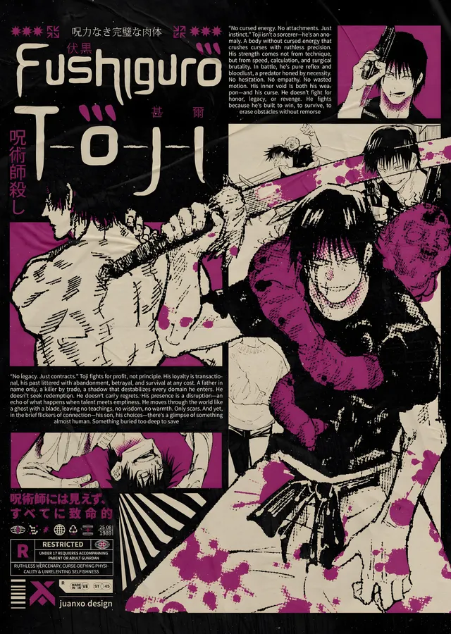 Jujutsu Kaisen: Fushiguro Toji metal tablo