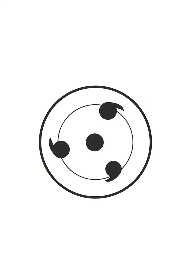 Mangekyou Sharingan - Minimal metal tablo
