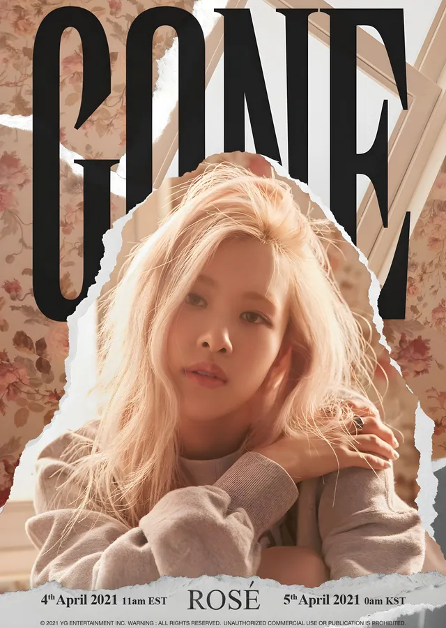 Rosé - Gone metal tablo