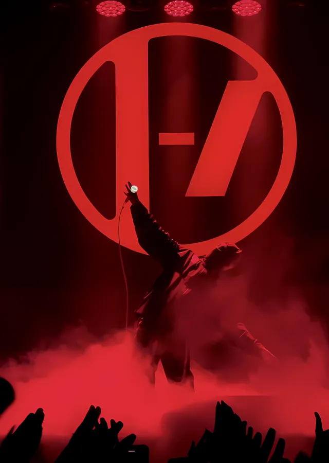 Twenty One Pilots: Kırmızı Sahne metal tablo