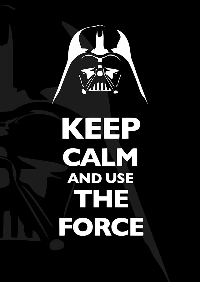 Darth Vader: Keep Calm and Use the Force metal tablo