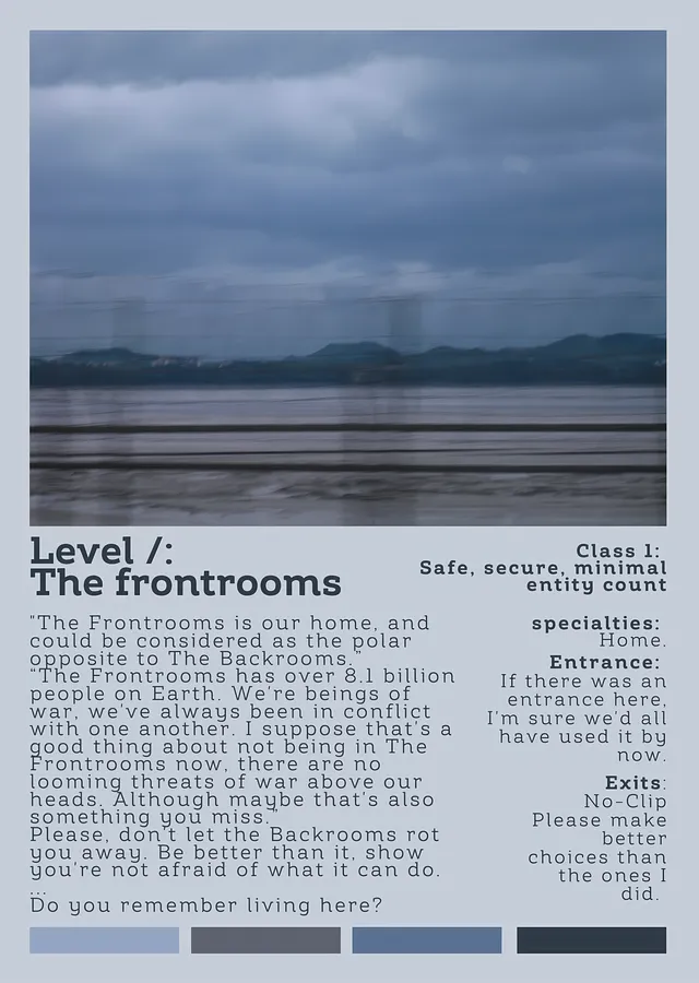 The Frontrooms - Backrooms Evreni metal tablo