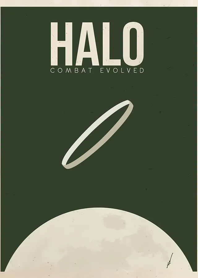 Halo: Combat Evolved · Minimal Yeşil metal tablo