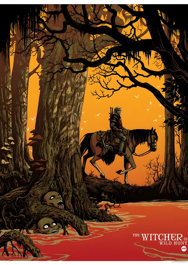 The Witcher 3: Wild Hunt - Orman Avı metal tablo