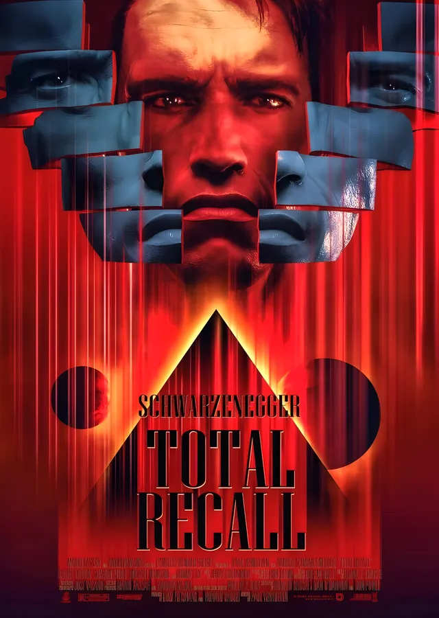 Total Recall - Arnold Schwarzenegger metal tablo