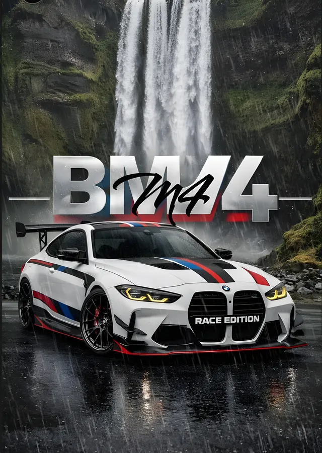 BMW M4 Race Edition metal tablo