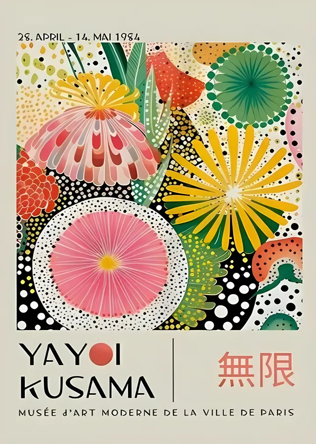 Yayoi Kusama 1984 metal tablo
