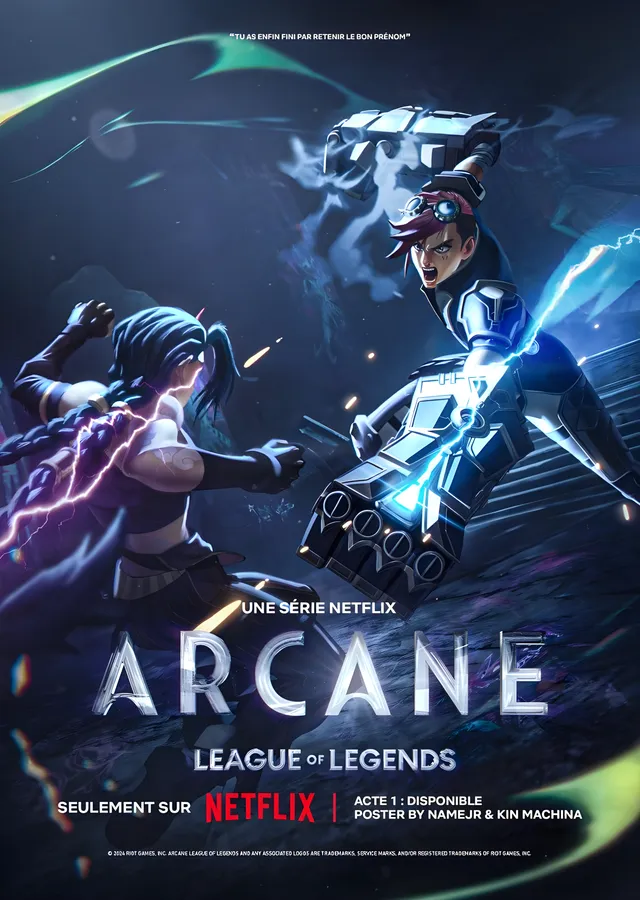 Arcane: Ekko ve Jinx metal tablo