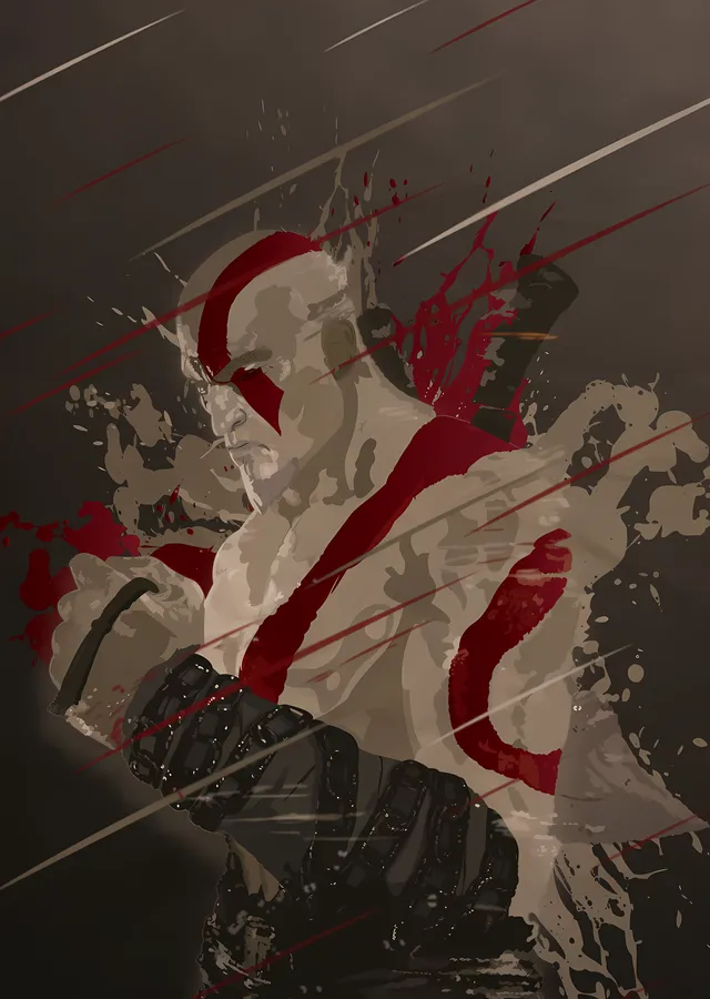 Kratos: Beyaz Leke metal tablo