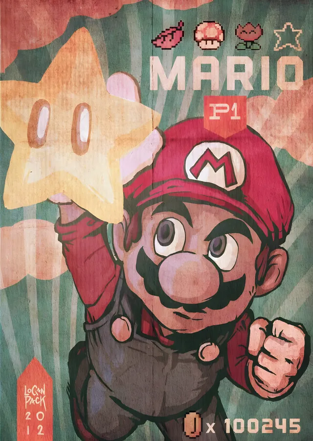 Mario: P1 metal tablo