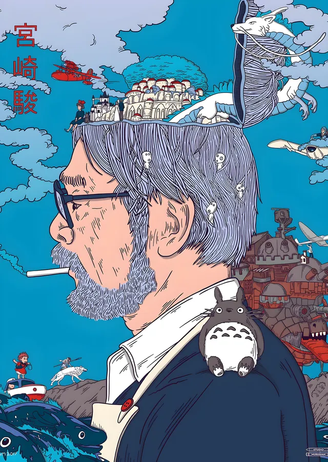 Hayao Miyazaki: Düşler Dünyası metal tablo