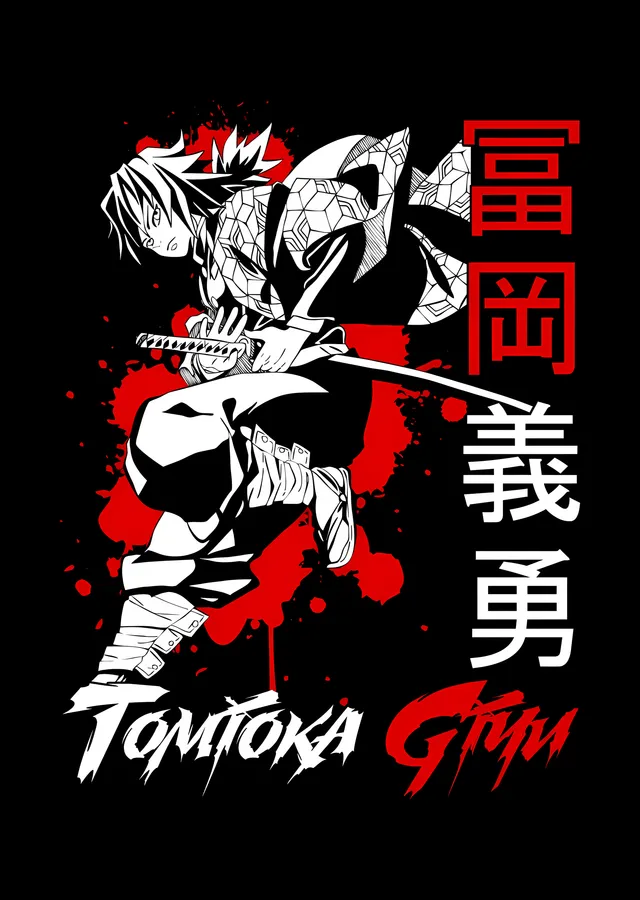 Tomioka Giyu: Su Nefesi metal tablo