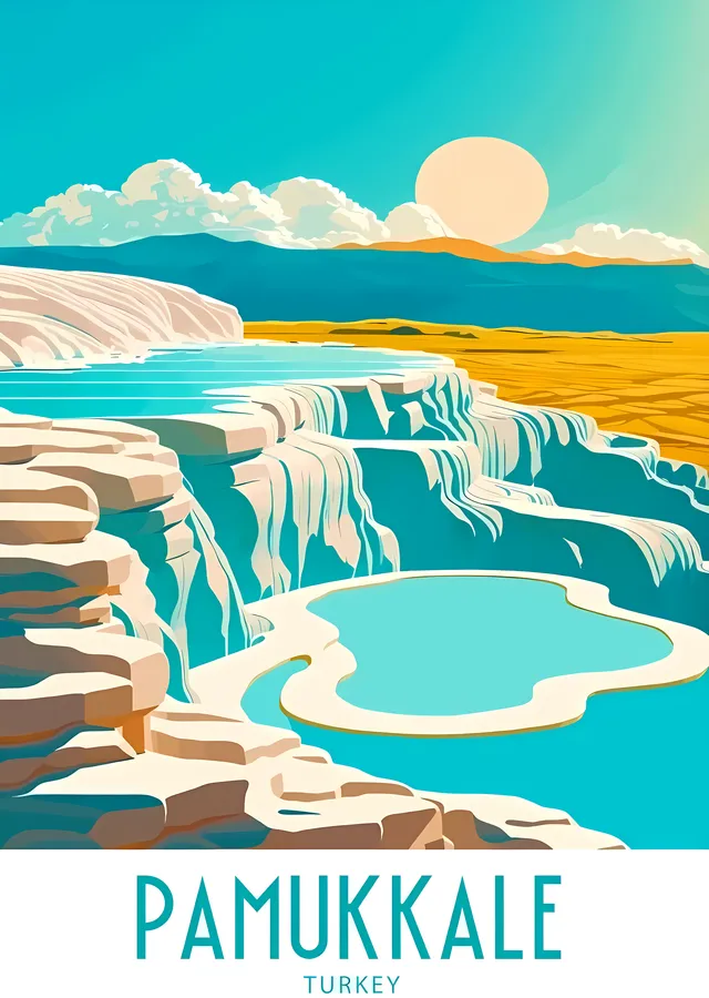Pamukkale, Türkiye metal tablo