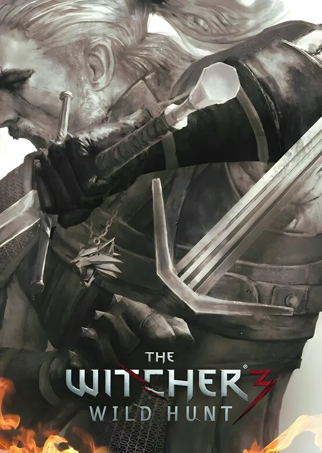 The Witcher 3: Wild Hunt · Geralt ve Alevler metal tablo