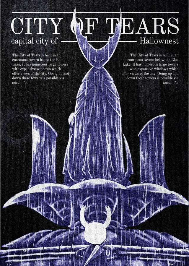 Hollow Knight: City of Tears metal tablo