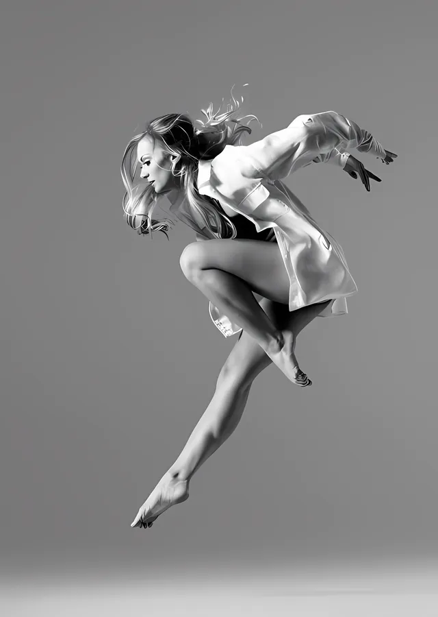 Havada Dansçı metal tablo