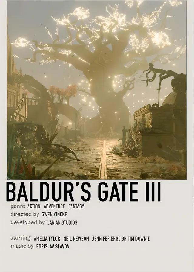 Baldur's Gate III: Gölge ve Işık metal tablo