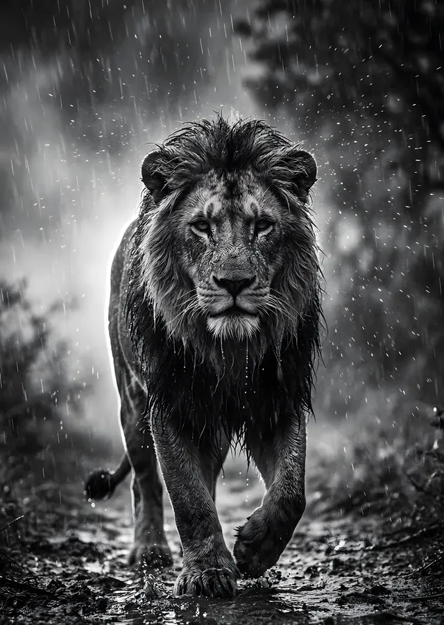 Aslan: Yağmurun Gücü metal tablo