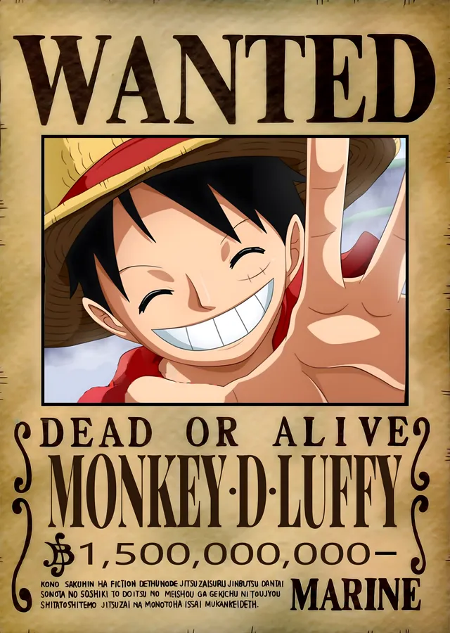 Monkey D. Luffy: İsyan ve Macera metal tablo
