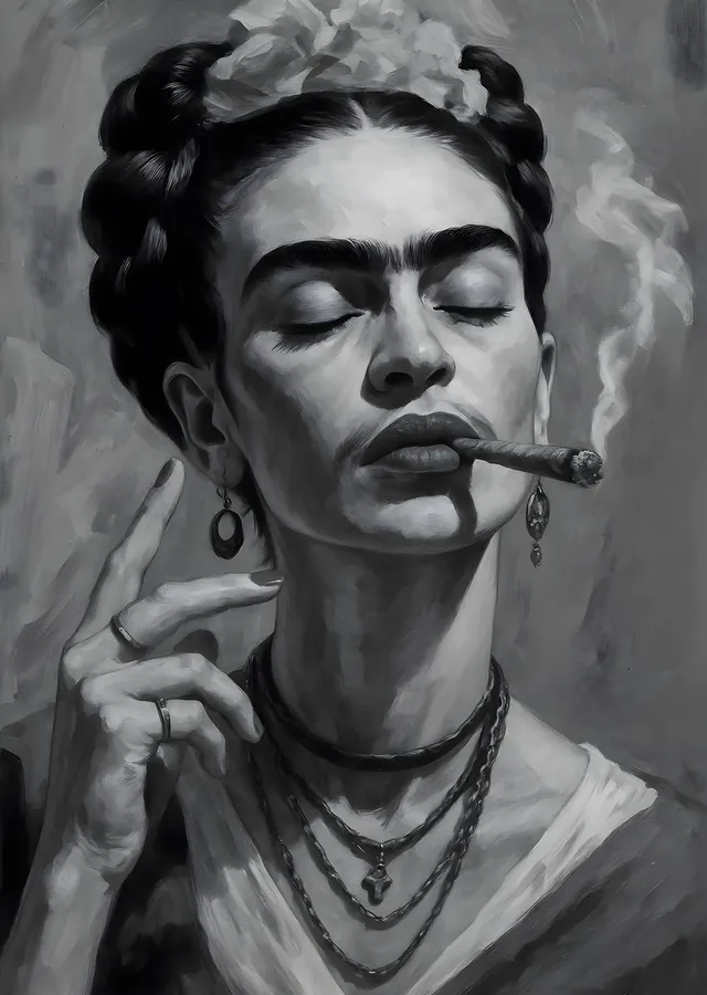 Frida Kahlo: İkonik Portre metal tablo