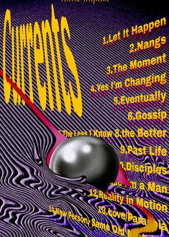 Tame Impala - Currents Şarkı Listesi metal tablo