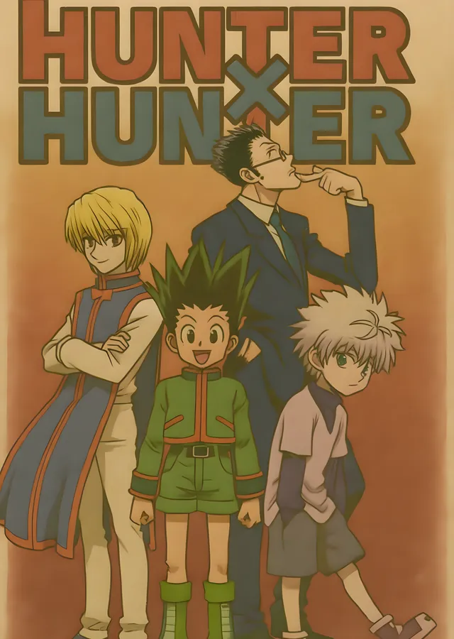 Hunter x Hunter: Dört Arkadaş metal tablo