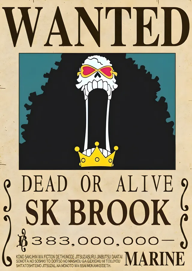 Brook: Soul King metal tablo