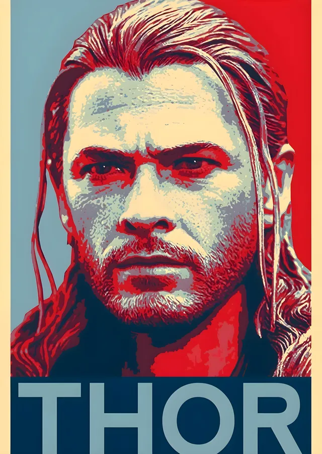 Thor: İkonik Kahraman Portresi metal tablo