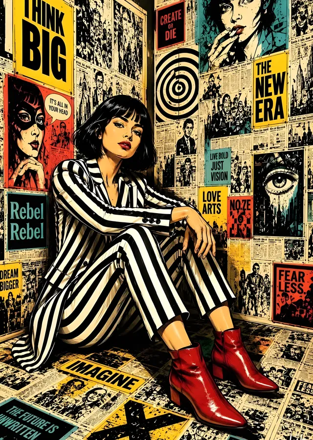 Pop Art Duvarı metal tablo