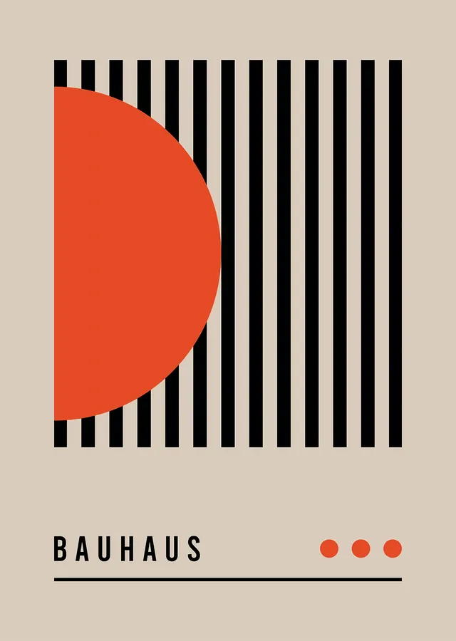 Bauhaus Geometri metal tablo