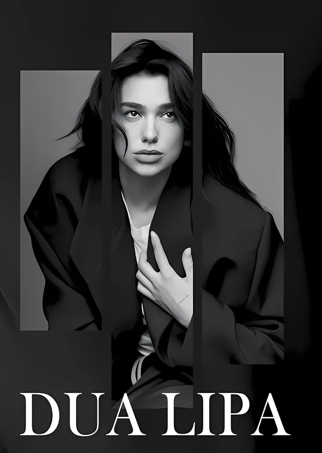 Dua Lipa: Karanlık Arasında İkna metal tablo