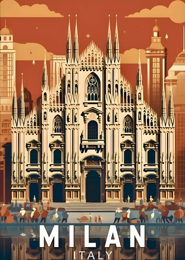 Milan Katedrali metal tablo